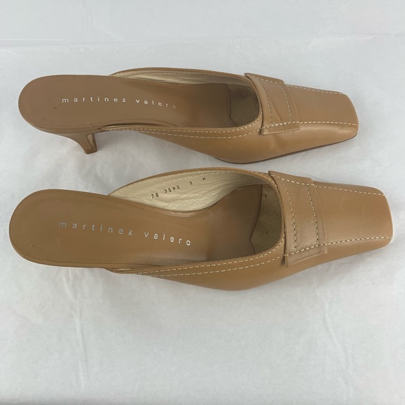 Martinez Valero (Spain) Brown Tan Mules - Picture 3 of 5